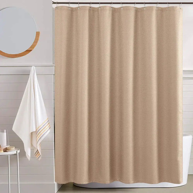 Waffle Weave Grommet Top Shower Curtain - Jinchan Home