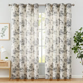 Jungle Safari Vintage Toile Print Grommet Curtains - Jinchan Home