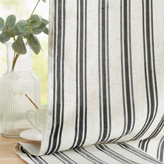
                    
                      Twill Stripe Poly-Linen Rod-Pocket Valance - Jinchan Home
                    
                  