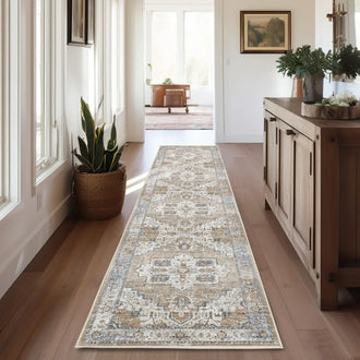 
                    
                      Vintage Persian-Style Distressed Area Rug - Jinchan Home
                    
                  
