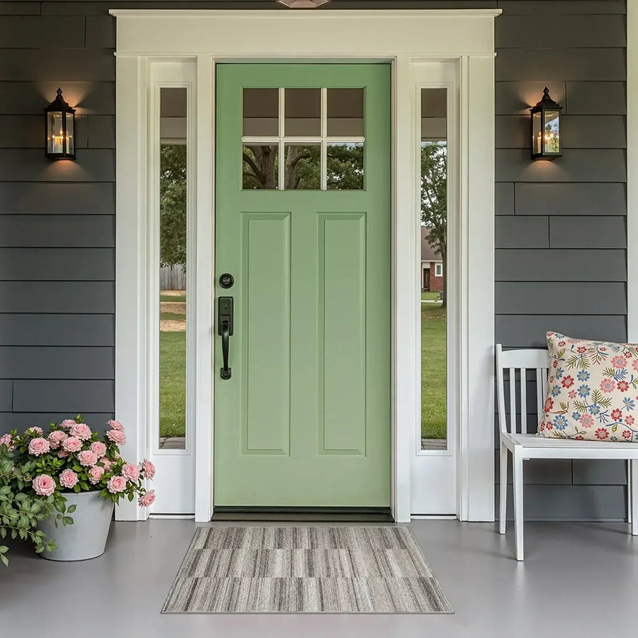 Striped Patchwork Area Rug - Jinchan Home