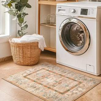 
                    
                      Vintage Floral Border Area Rug - Jinchan Home
                    
                  