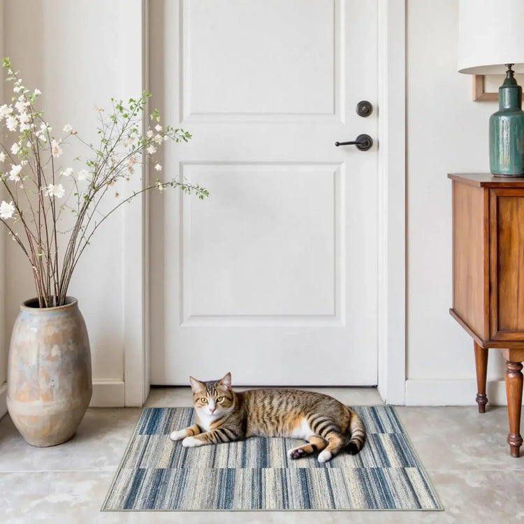 Striped Patchwork Area Rug - Jinchan Home
