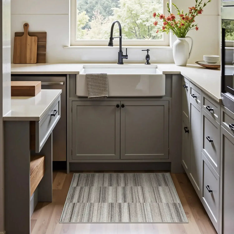 Striped Patchwork Area Rug - Jinchan Home