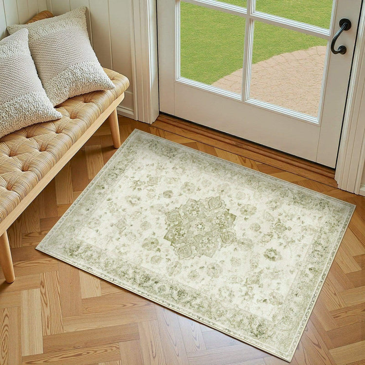 Soft Vintage Medallion Area Rug - Jinchan Home