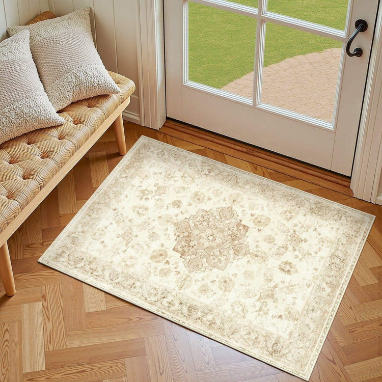 Soft Vintage Medallion Area Rug - Jinchan Home