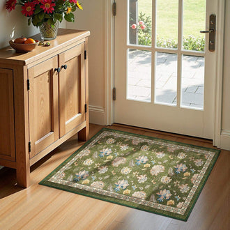 Vintage Floral Butterfly Botanical Area Rug - Jinchan Home