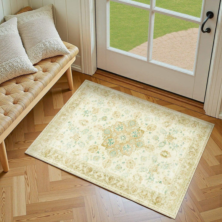 Soft Vintage Medallion Area Rug - Jinchan Home