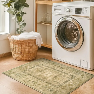 
                    
                      Vintage Floral Border Area Rug - Jinchan Home
                    
                  