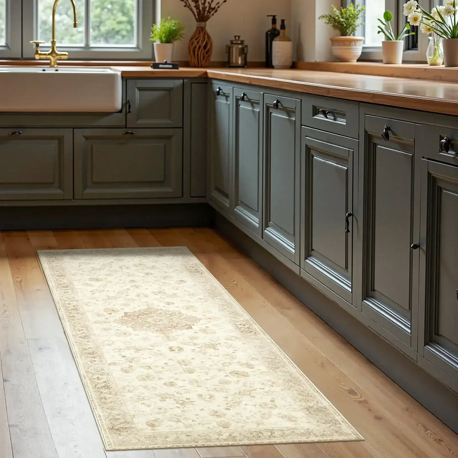 Soft Vintage Medallion Area Rug - Jinchan Home