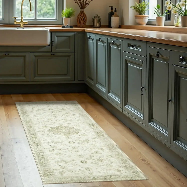 Soft Vintage Medallion Area Rug - Jinchan Home