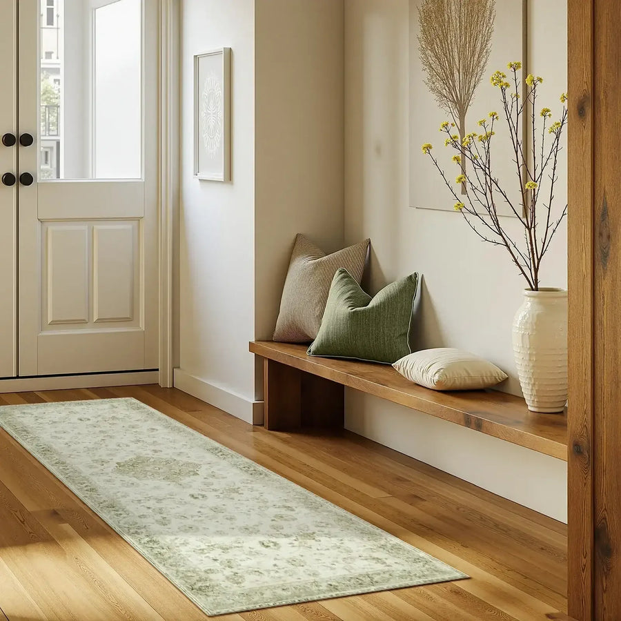 Soft Vintage Medallion Area Rug - Jinchan Home