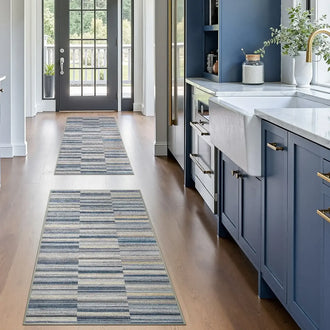
                    
                      Striped Patchwork Area Rug - Jinchan Home
                    
                  