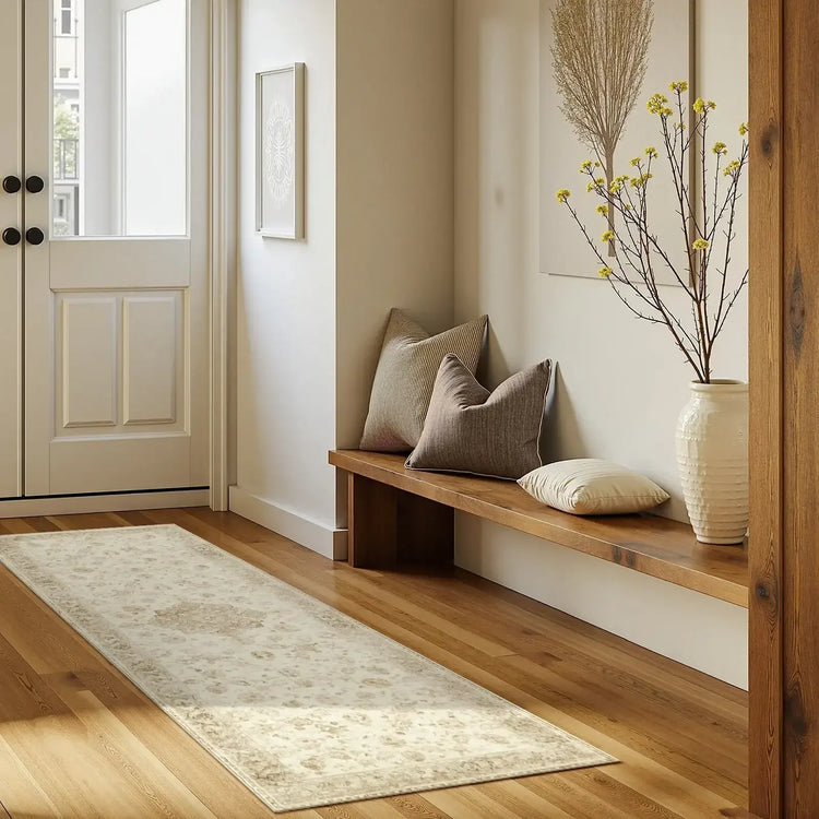 Soft Vintage Medallion Area Rug - Jinchan Home