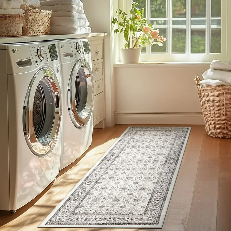 All Over Floral Pattern Vintage Persian Medallion Rug - Jinchan Home