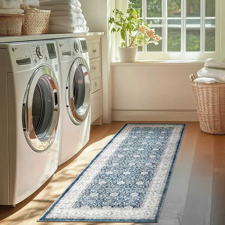 All Over Floral Pattern Vintage Persian Medallion Rug - Jinchan Home