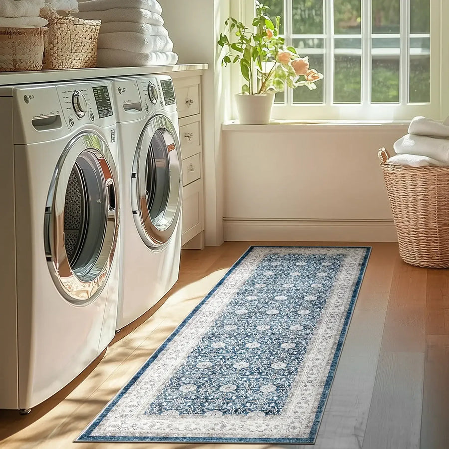 All Over Floral Pattern Vintage Persian Medallion Rug - Jinchan Home