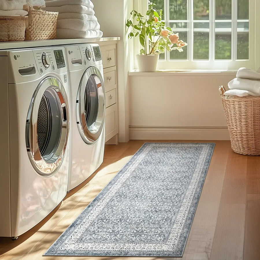 All Over Floral Pattern Vintage Persian Medallion Rug - Jinchan Home