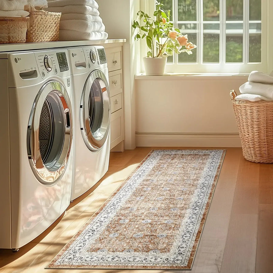 All Over Floral Pattern Vintage Persian Medallion Rug - Jinchan Home