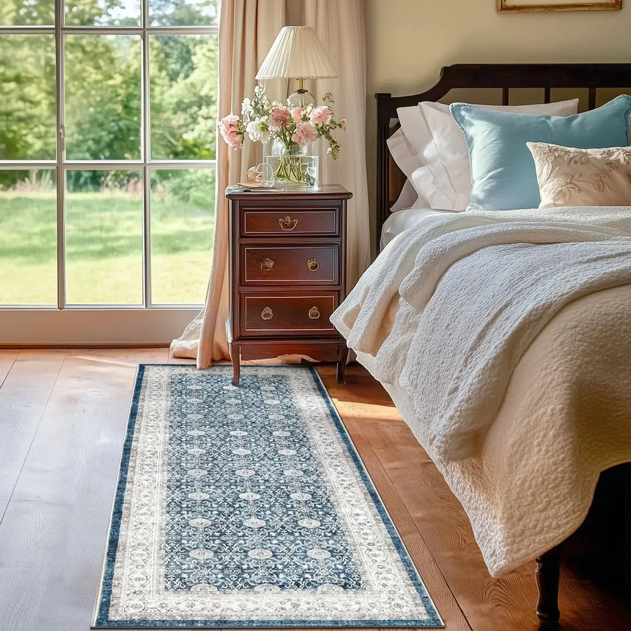 All Over Floral Pattern Vintage Persian Medallion Rug - Jinchan Home