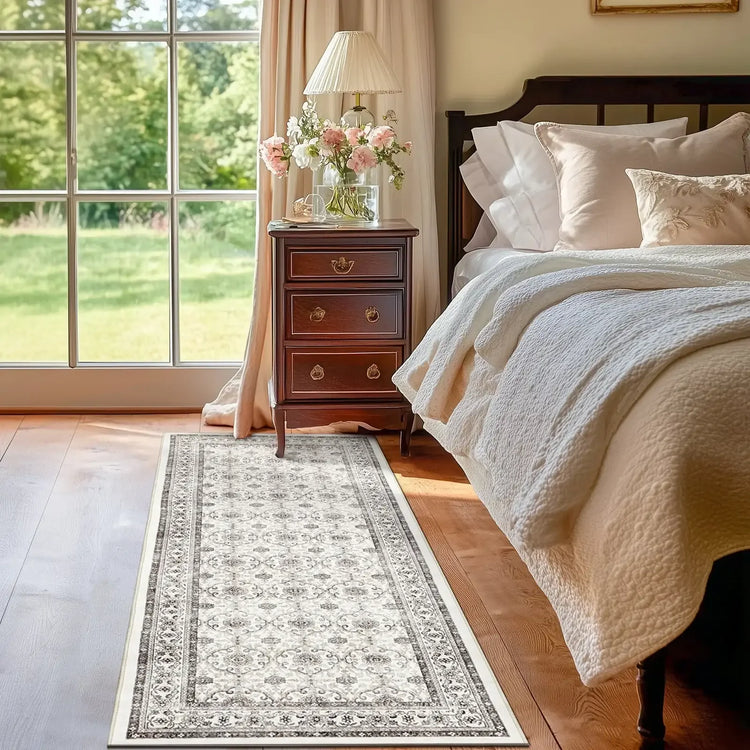 All Over Floral Pattern Vintage Persian Medallion Rug - Jinchan Home