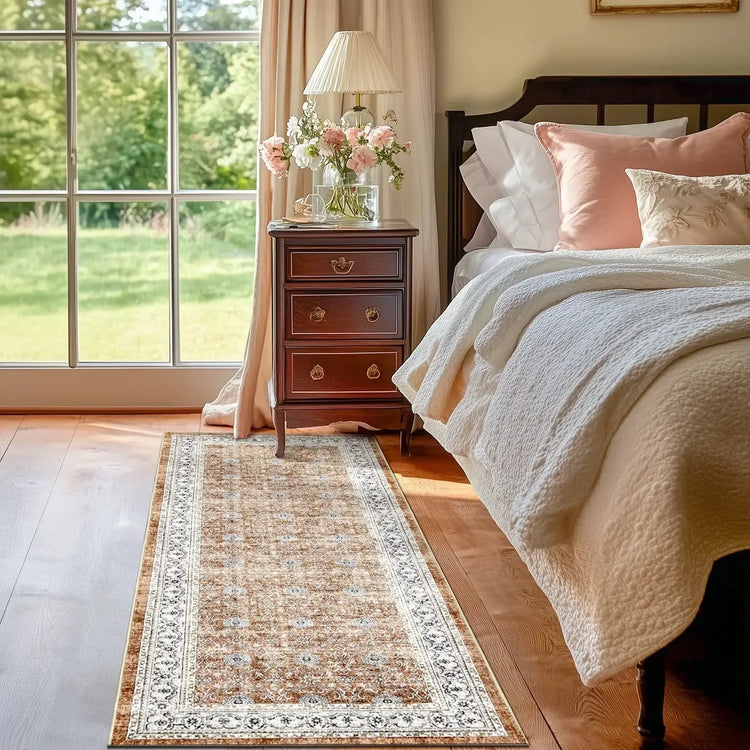 All Over Floral Pattern Vintage Persian Medallion Rug - Jinchan Home