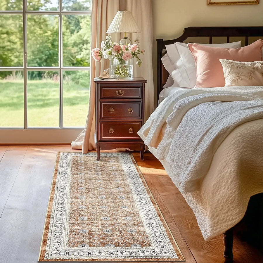 All Over Floral Pattern Vintage Persian Medallion Rug - Jinchan Home
