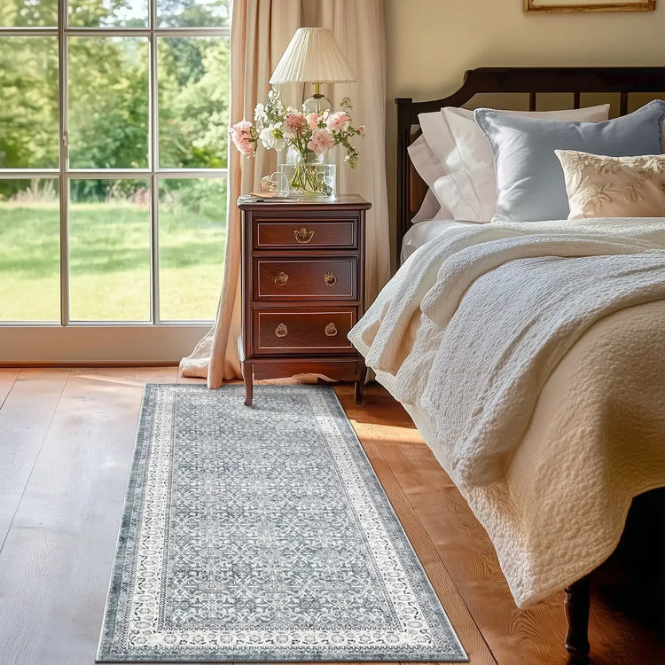 All Over Floral Pattern Vintage Persian Medallion Rug - Jinchan Home