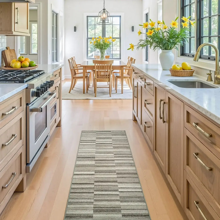 Striped Patchwork Area Rug - Jinchan Home