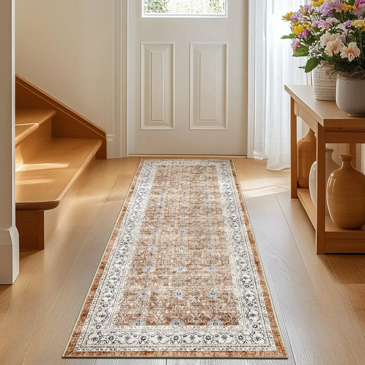 All Over Floral Pattern Vintage Persian Medallion Rug - Jinchan Home