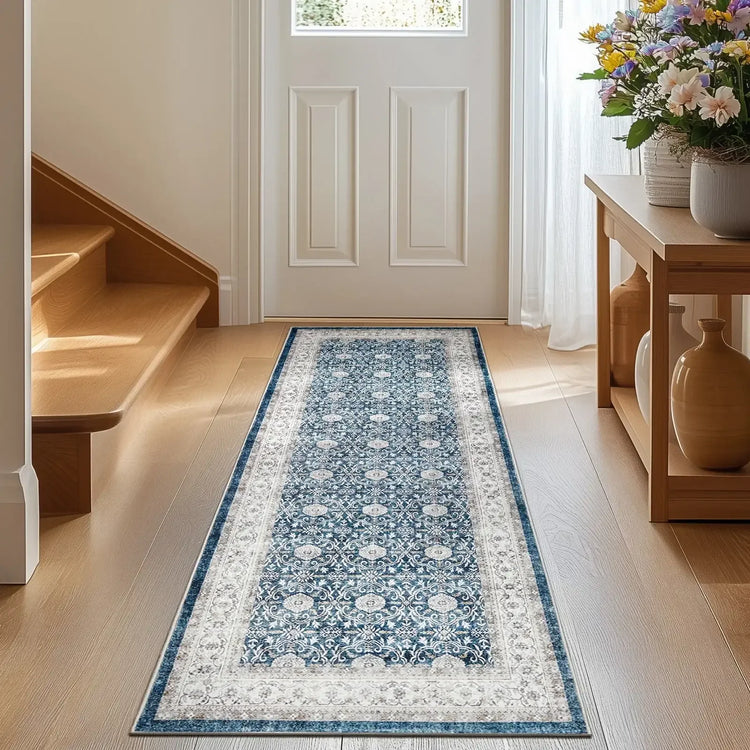 All Over Floral Pattern Vintage Persian Medallion Rug - Jinchan Home