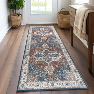 
                    
                      Vintage Persian-Style Distressed Area Rug - Jinchan Home
                    
                  