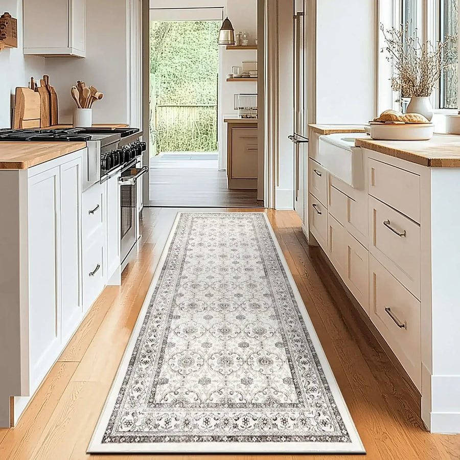 All Over Floral Pattern Vintage Persian Medallion Rug - Jinchan Home
