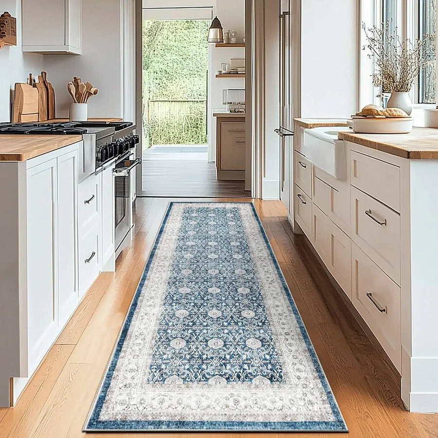 All Over Floral Pattern Vintage Persian Medallion Rug - Jinchan Home