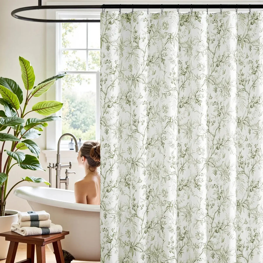 Botanical Floral Shower Curtain - Jinchan Home