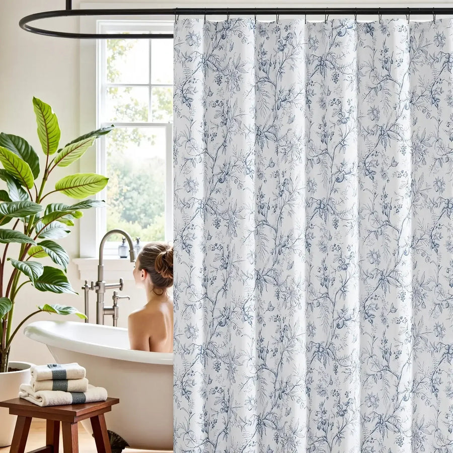 Botanical Floral Shower Curtain - Jinchan Home