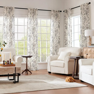 
                    
                      Peony Print Linen Blend 3-in-1 Curtains - Jinchan Home
                    
                  