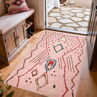 
                    
                      Boho Doodle Geometric Tribal Area Rug - Jinchan Home
                    
                  