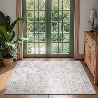 
                    
                      Vintage Distressed Floral Area Rug - Jinchan Home
                    
                  