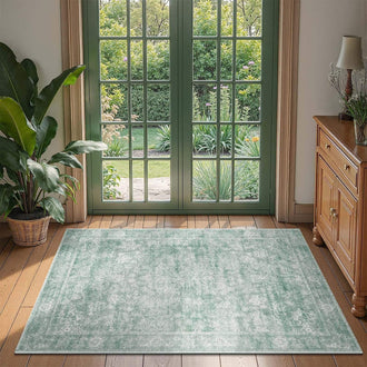 
                    
                      Vintage Distressed Floral Area Rug - Jinchan Home
                    
                  