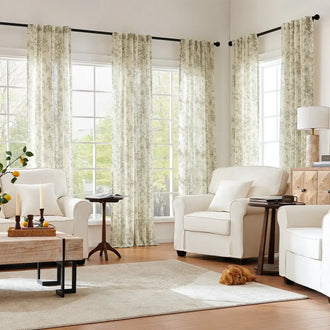 
                    
                      Peony Print Linen Blend 3-in-1 Curtains - Jinchan Home
                    
                  