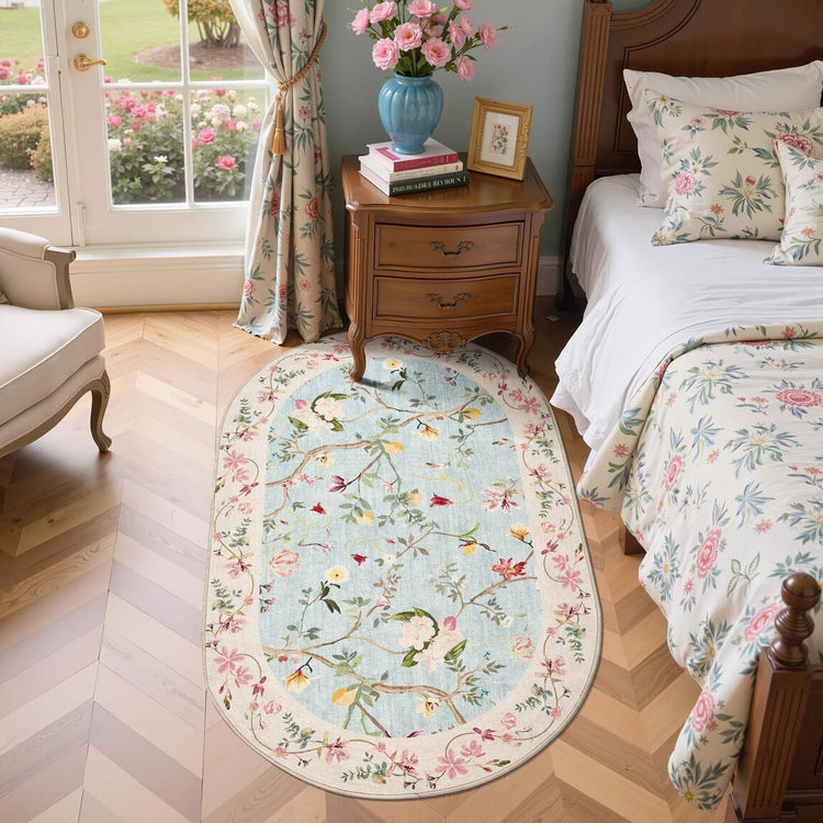 Floral Vine Rug - Jinchan Home