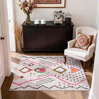 
                    
                      Boho Doodle Geometric Tribal Area Rug - Jinchan Home
                    
                  