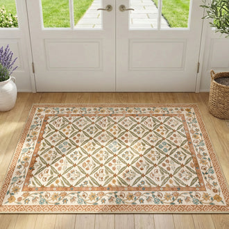 
                    
                      Vintage Floral Polypropylene Area Rug - Jinchan Home
                    
                  