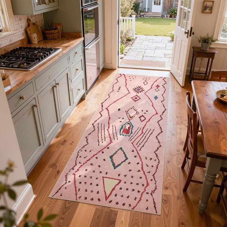 Boho Doodle Geometric Tribal Area Rug - Jinchan Home
