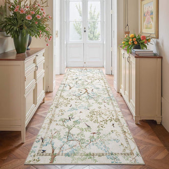 
                    
                      Branches & Birds Botanical Print Area Rug - Jinchan Home
                    
                  