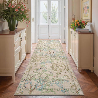 
                    
                      Branches & Birds Botanical Print Area Rug - Jinchan Home
                    
                  