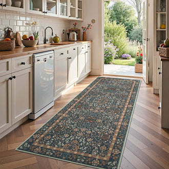Vintage Foliage Floral Area Rug - Jinchan Home