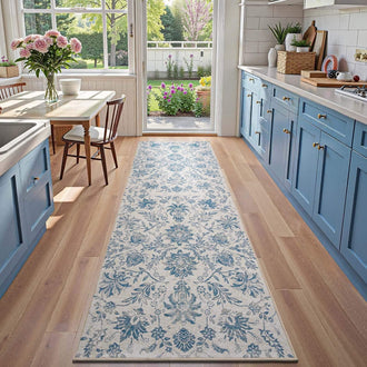 
                    
                      Vintage Distressed Large Floral Scrollwork Area Rug - Jinchan Home
                    
                  