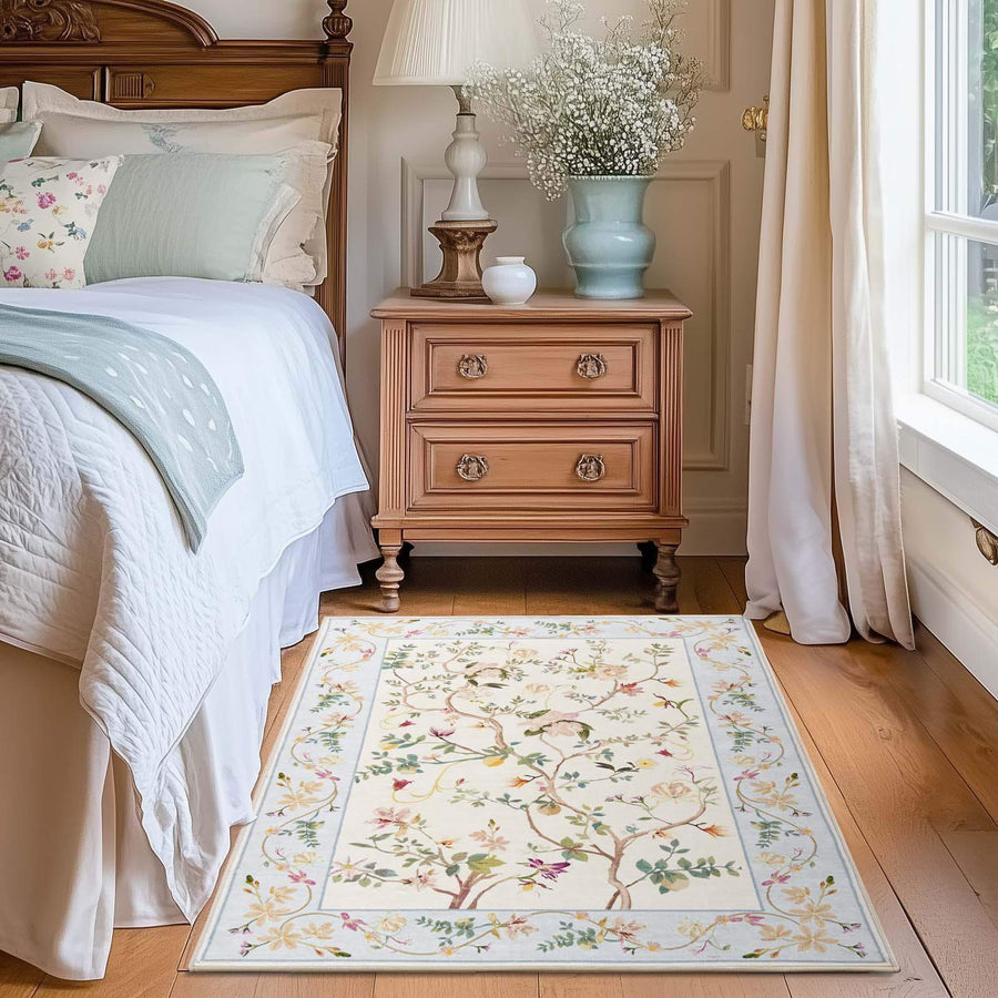 Floral Vine Rug - Jinchan Home